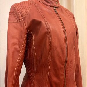 Danier Women's Leather Jacket in Rich Brown